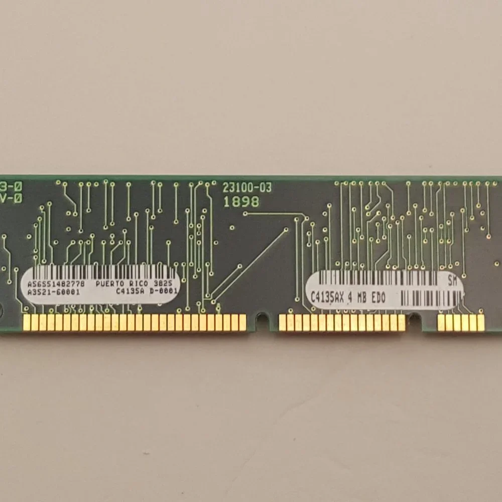 HP C4135AX 4MB 100-pin EDO DRAM DIMM from HP LJ 4000 | A3521-60001 | USED
